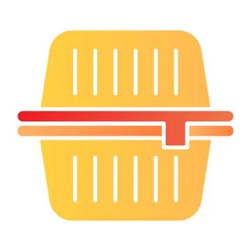 Food box flat icon. Kitchenware preserving container, meal tank. Plastic イラスト素材