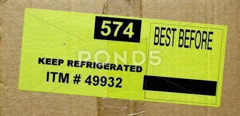 Food box tag Stock Photos