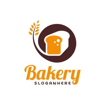 Food Bread logo vector. Bakery emblem design. Food logo vector template. Stock Illustration