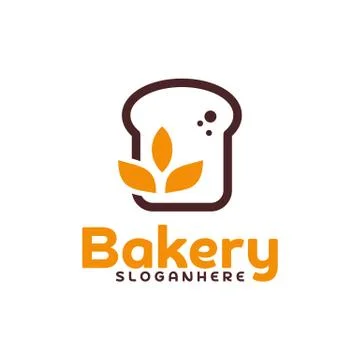 Food Bread logo vector. Bakery emblem design. Food logo vector template. Stock Illustration
