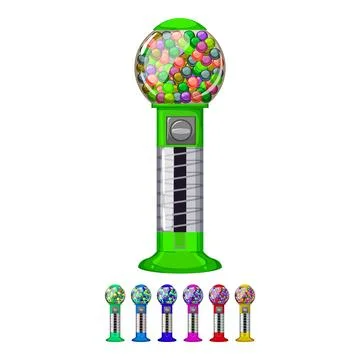Food bubblegum machine cartoon vector graphic Stock Illustration