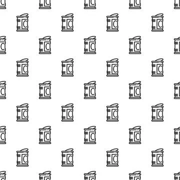 Food cans seamless pattern creating packaging background Stock Illustration