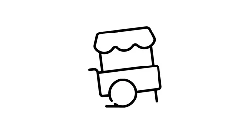 Food cart Vidéo 342774738