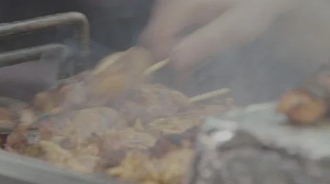 Food cart in NYC Stock Footage 61157771