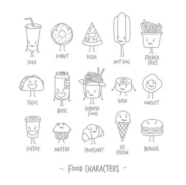Food characters Stock Illustration