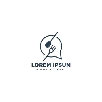 Food chef logo design vector icon element Stock Illustration