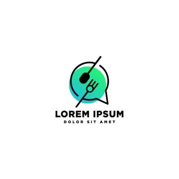 Food chef logo design vector icon element Stock Illustration