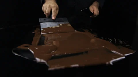 Food Chocolate Tempering Stock Footage 34255818