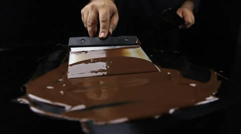 Food Chocolate Tempering Stock Footage 34256157