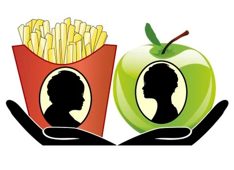 Food Choice Concept Illustrazione stock