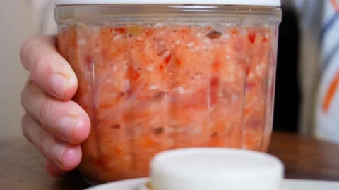 Food chopper container Stock Footage 307175801
