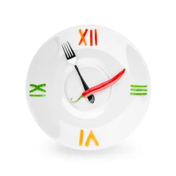 Food clock Stock Photos
