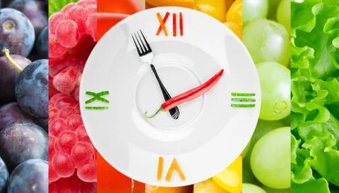 Food clock Foto stock