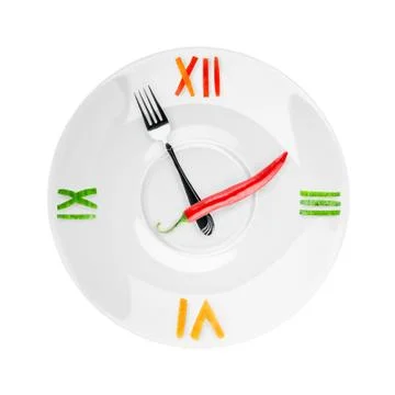 Food clock Stock Photos