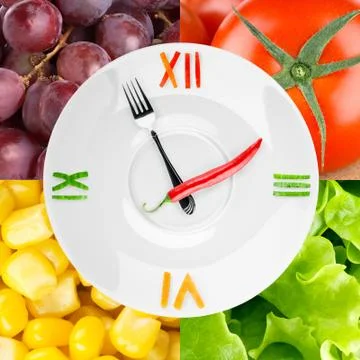Food clock Stock Photos