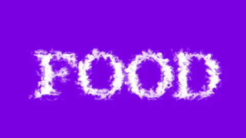 Food cloud text effect violet isolated background Stock Footage 138722280