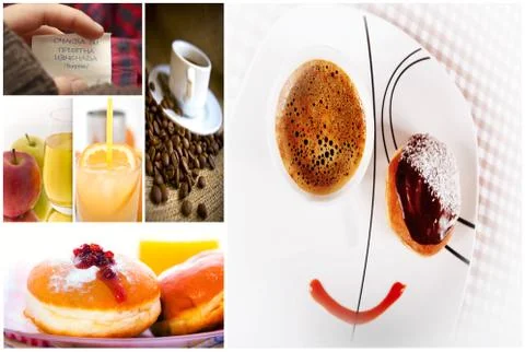Food collage Stock Illustration