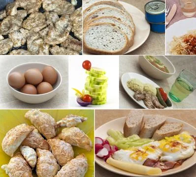 Food collage Stock Illustration