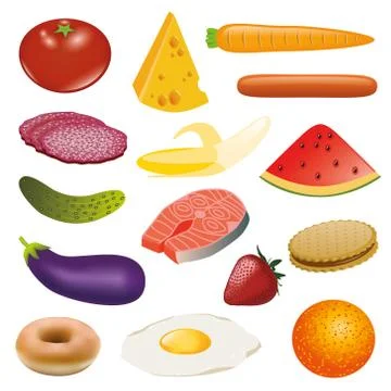 Food collection Stock Illustration