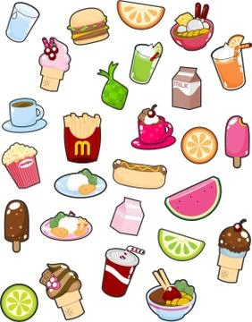 Food Collection Stock Illustration