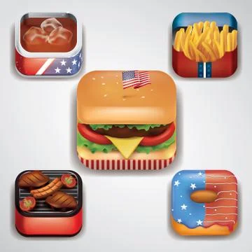 Food collection Stock Illustration