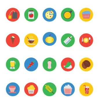 Food Colored Vector Stockillustratie