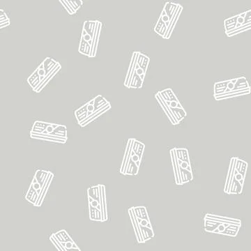 Food container line vector seamless pattern flat Illustrazione stock