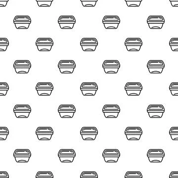 Food container outlines creating repeat pattern background 스톡 일러스트