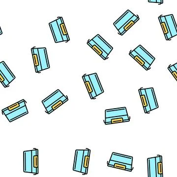 Food container plastic vector seamless pattern Illustrazione stock
