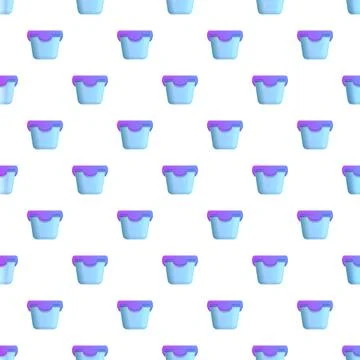 Food container seamless pattern for design background Stockillustratie