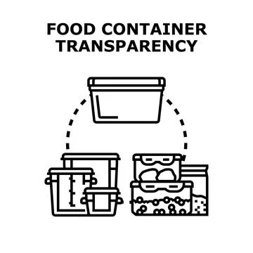 Food container transparency for organized kitchen storage イラスト素材