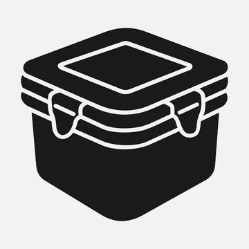 Food container vector icon isolated Stock Illustration