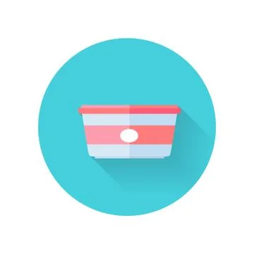Food Container Vector Illustration in Flat Design Stock Illustration
