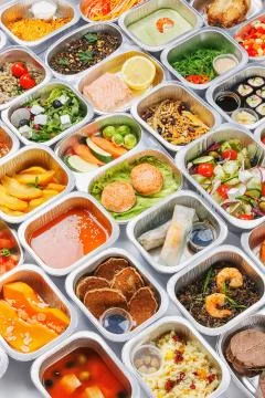 Food in the containers Stock-Fotos