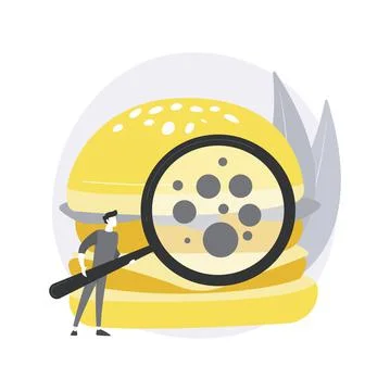 Food contamination abstract concept vector illustration. Stock Illustration
