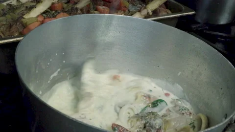 Food cooking Stock Footage 134855078