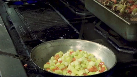 Food cooking Stock Footage 134856007