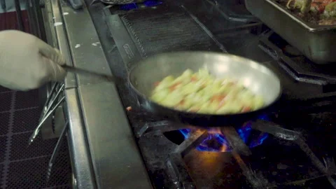 Food cooking Stock Footage 134856065