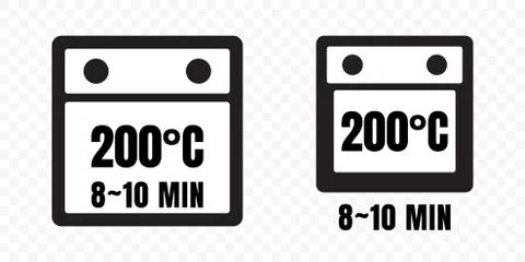Food cooking package instruction vector label icons. Food cooking in microwav Stock Illustration