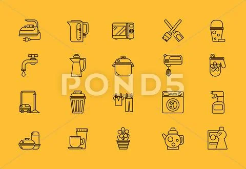 Food Cooking Tools, Home Appliance Stock Illustration