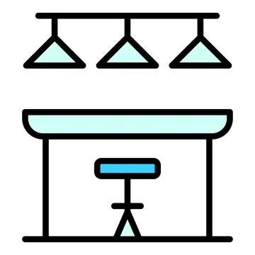Food counter icon vector flat Stockillustratie