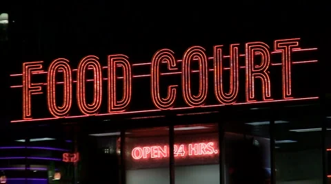 Food court sign V1 - HD Stock Footage
