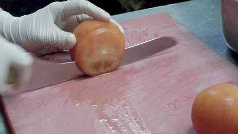 Food cutting Stock Footage 134854290