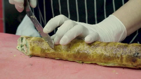 Food cutting Stock Footage 134854472