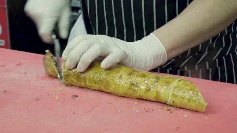 Food cutting Stock Footage 134854487