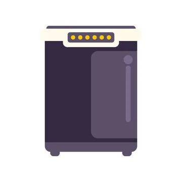 Food dehydrator flat vector icon appliance concept Stock Illustration