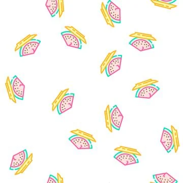 Food delicious vector seamless pattern Stockillustratie