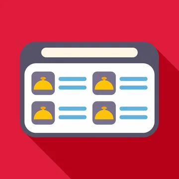 Food delivery app interface showing restaurant menu items Stock Illustration