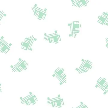 Food delivery backpack glyph vector seamless pattern 스톡 일러스트