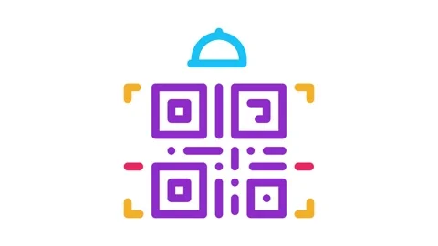 Food delivery bar code Icon Animation Stock Footage 145271448